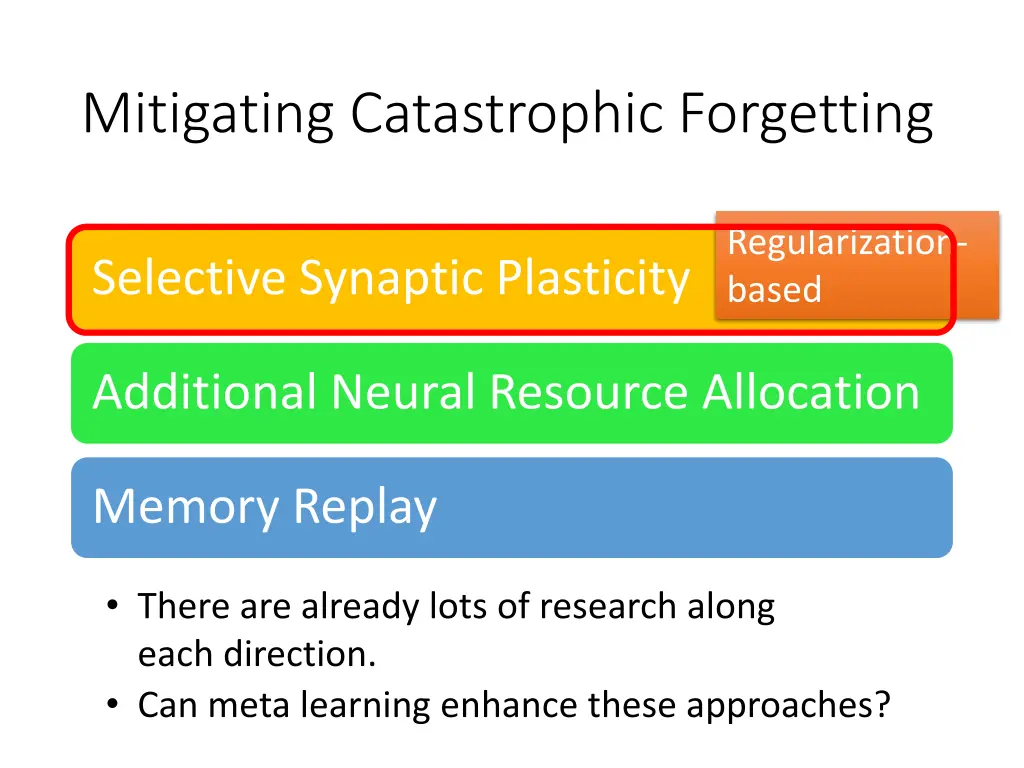 mitigating catastrophic forgetting