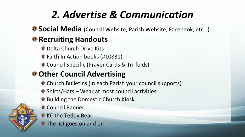 2 advertise communication