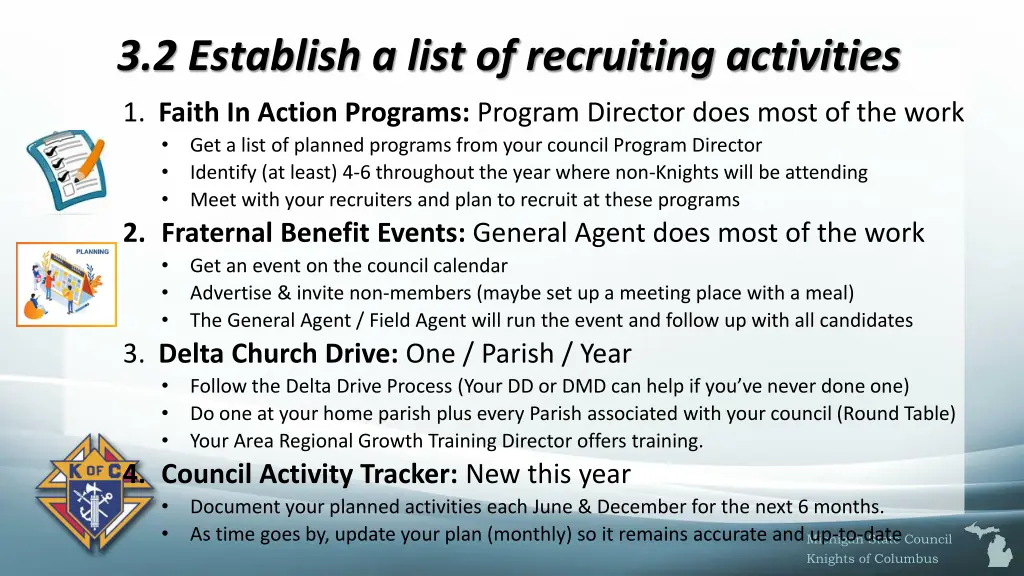 3 2 establish a list of recruiting activities