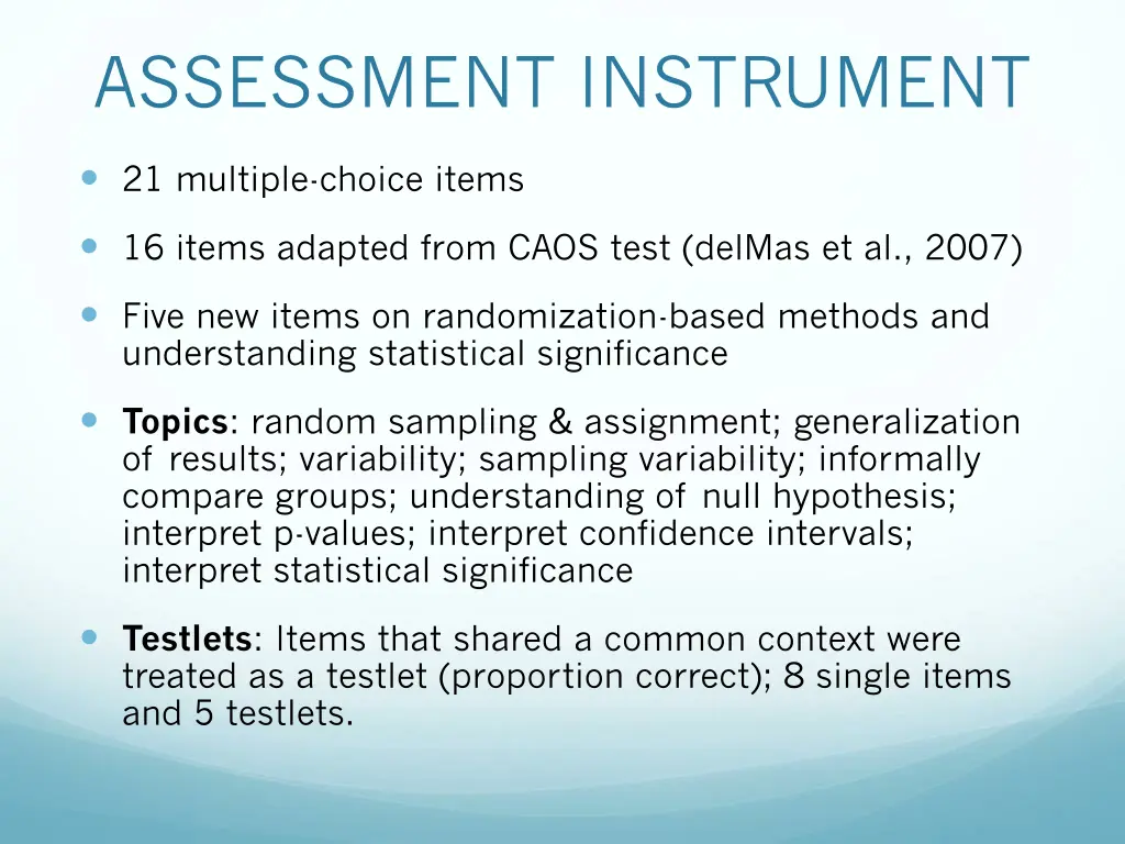assessment instrument