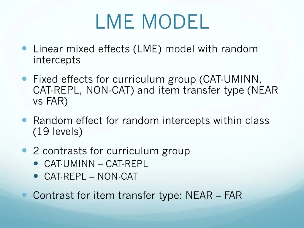 lme model