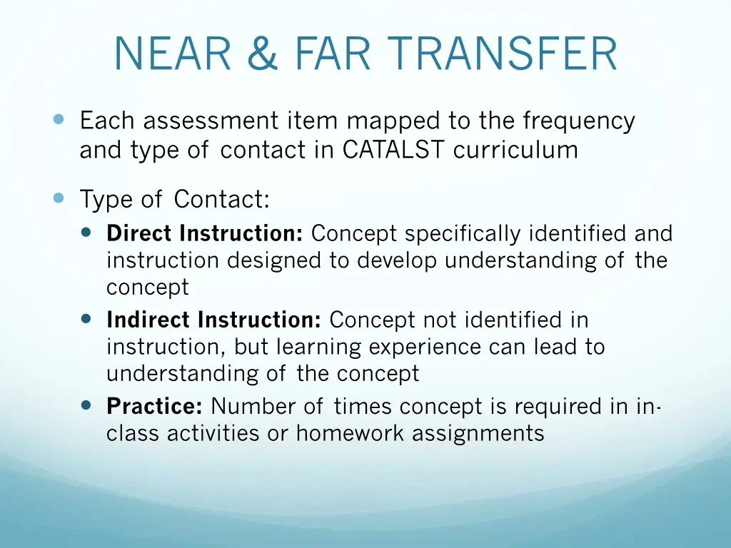 near far transfer