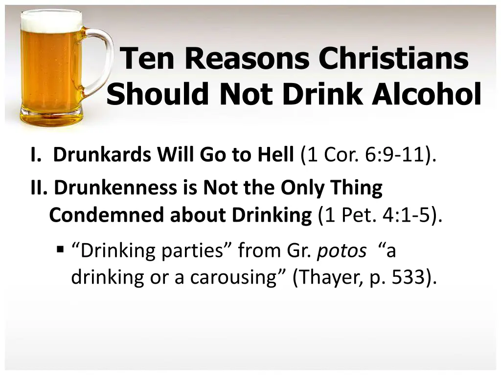 ten reasons christians should not drink alcohol 1