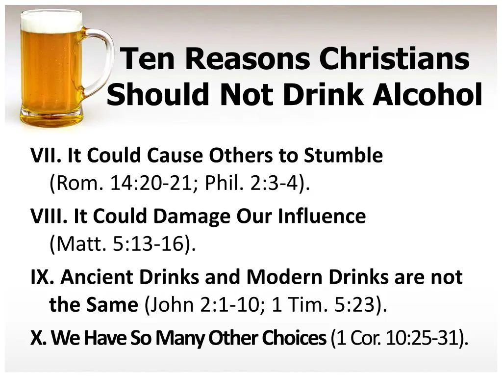 ten reasons christians should not drink alcohol 4
