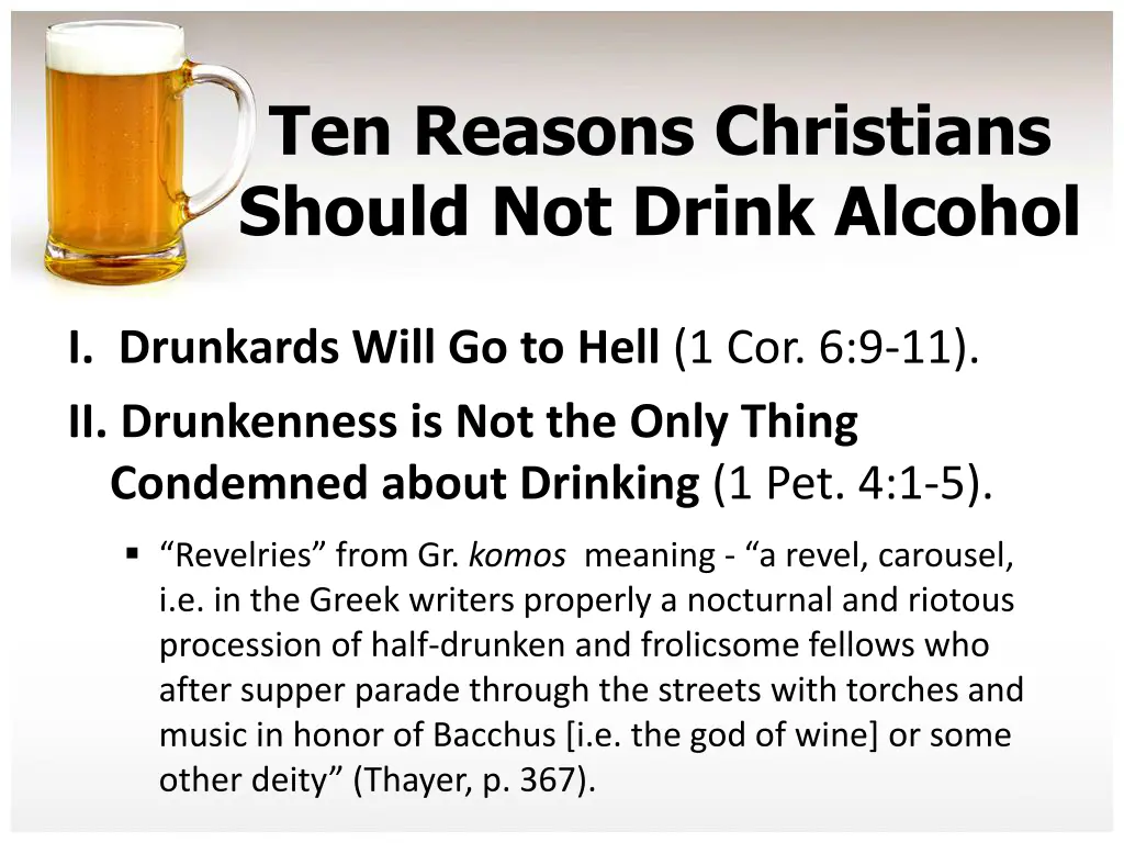 ten reasons christians should not drink alcohol