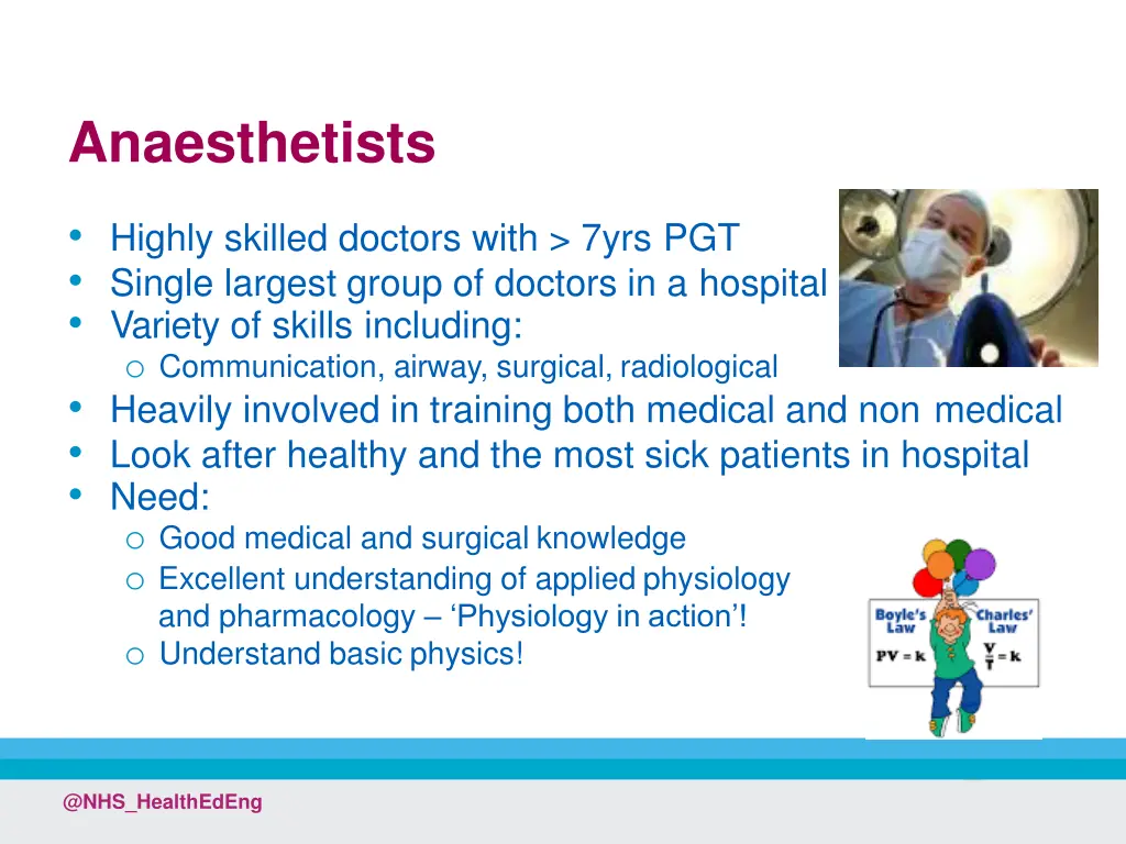 anaesthetists