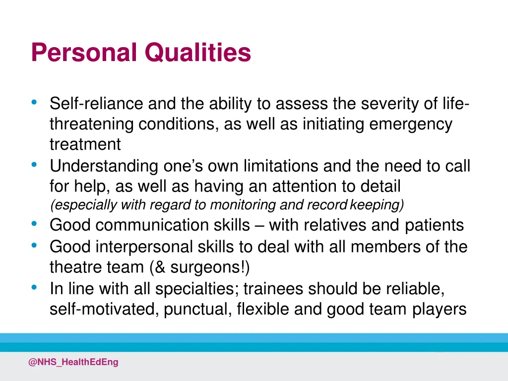 personal qualities