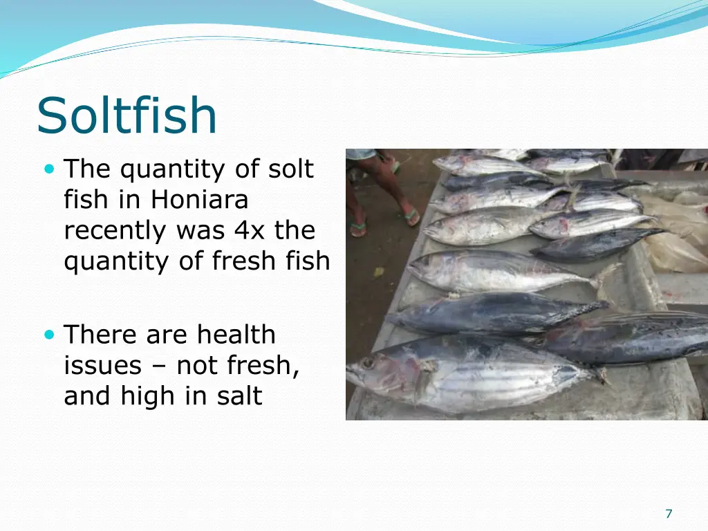 soltfish the quantity of solt fish in honiara