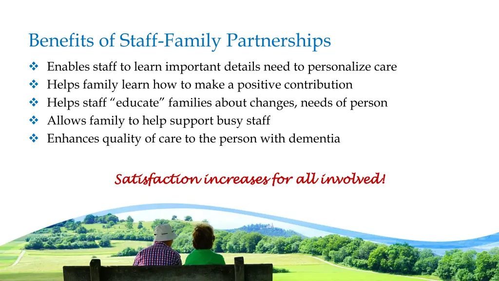benefits of staff family partnerships