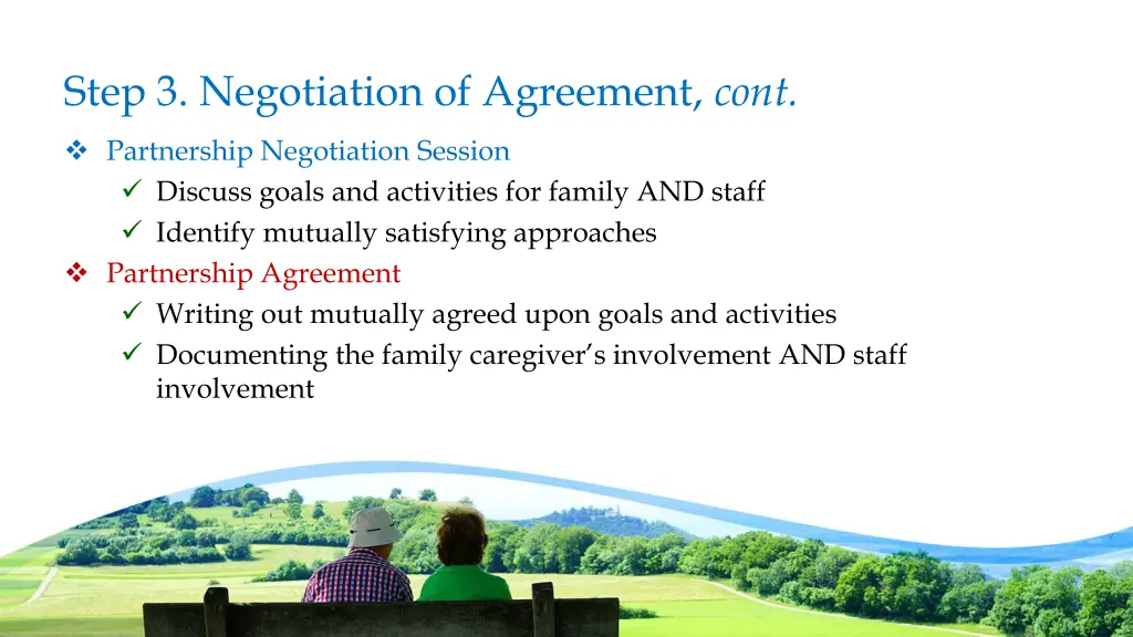 step 3 negotiation of agreement cont