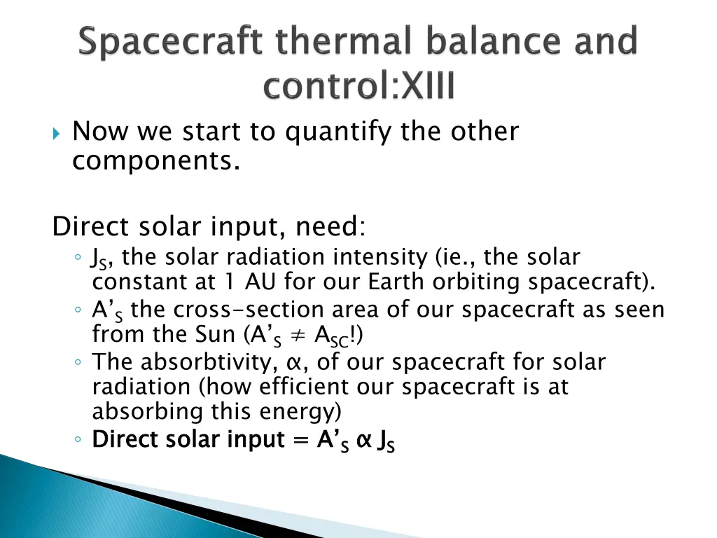 now we start to quantify the other components