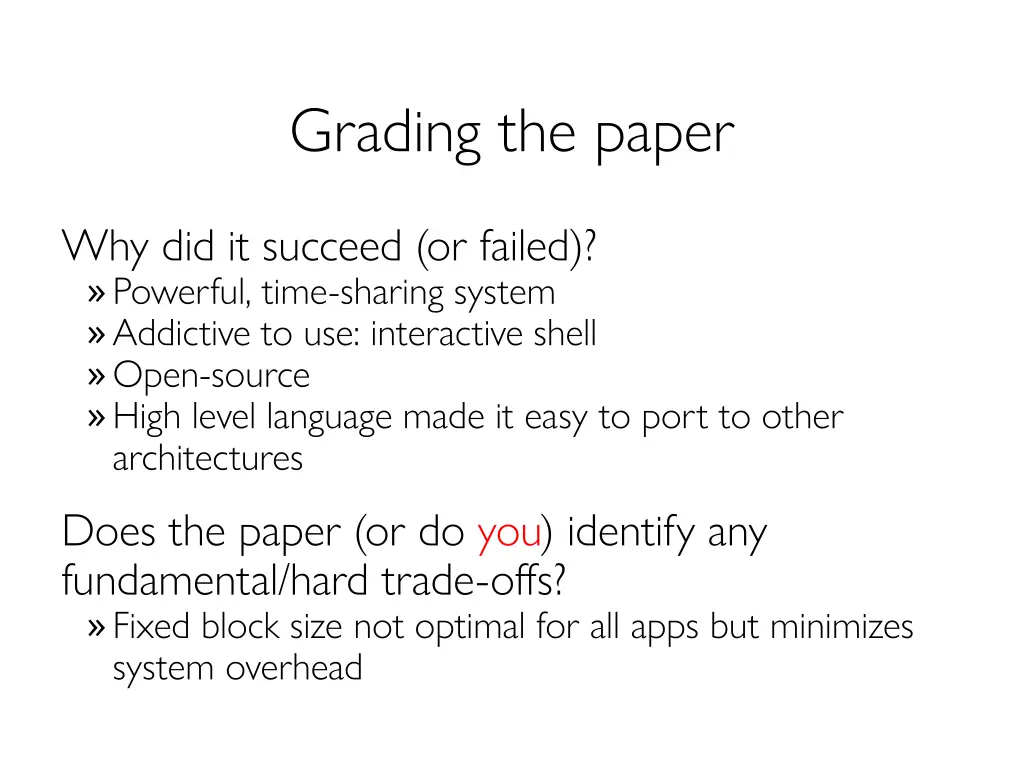 grading the paper 1