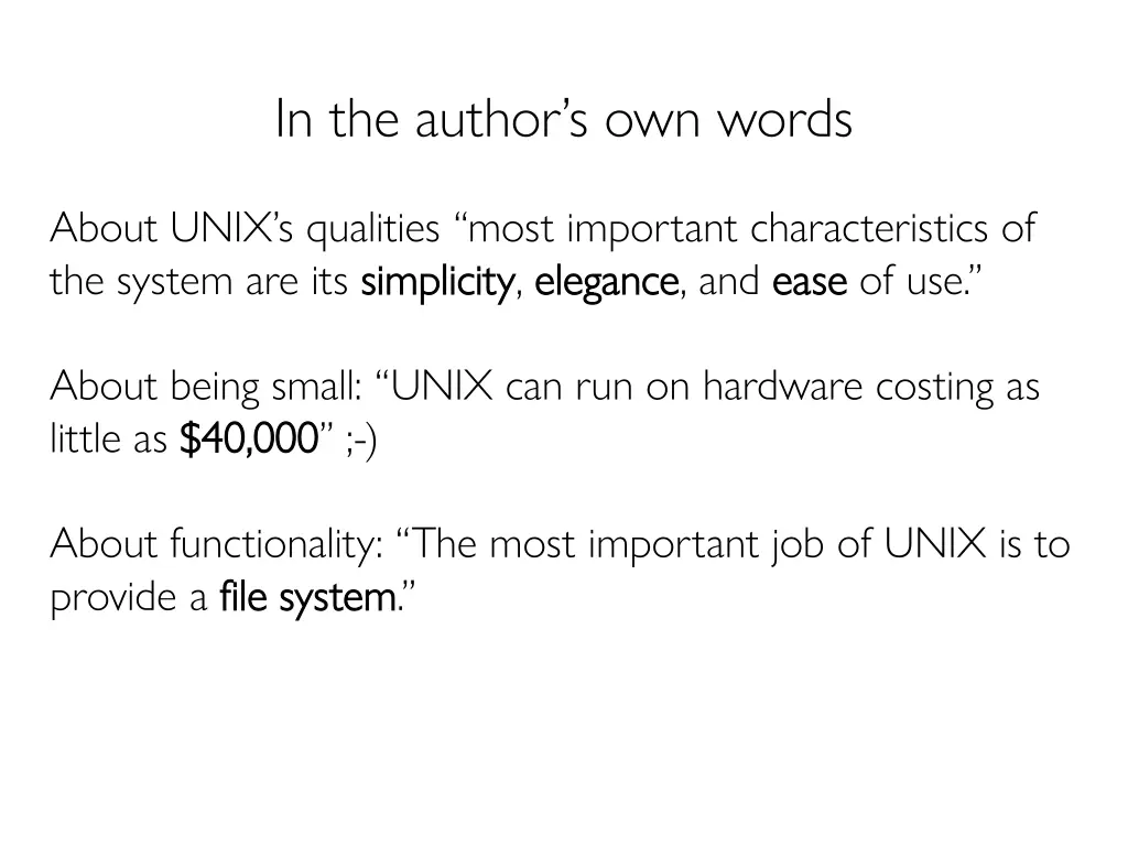 in the author s own words