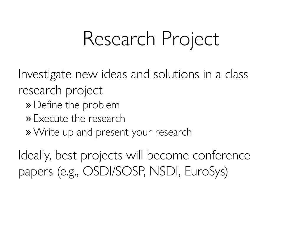 research project