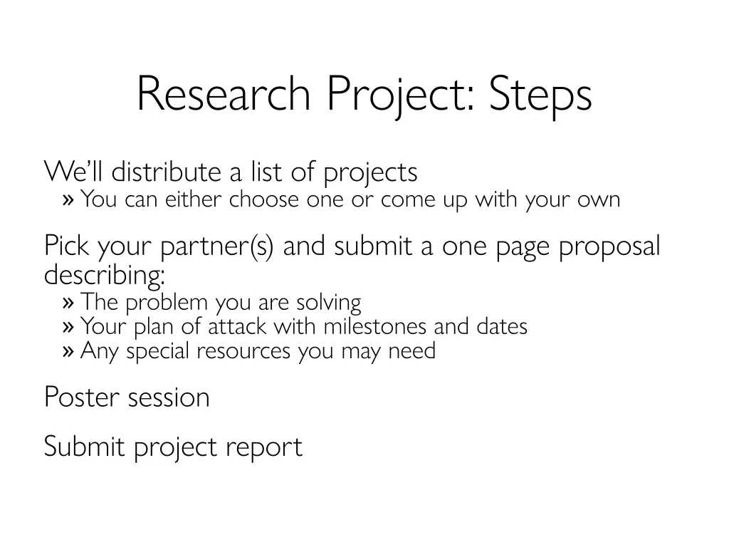 research project steps