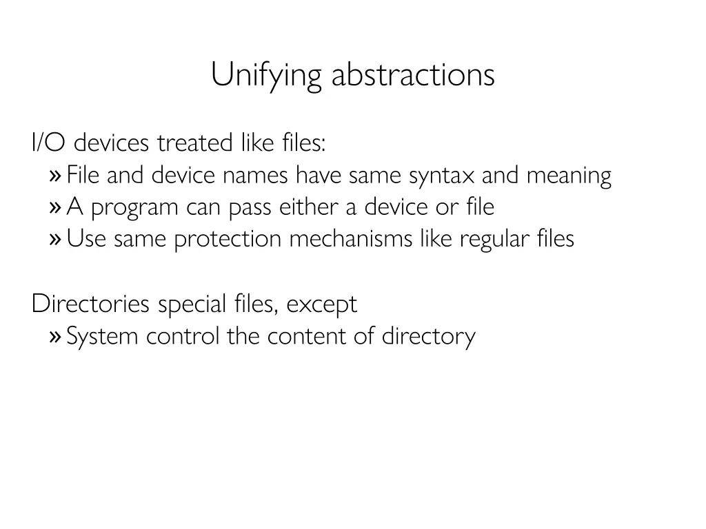 unifying abstractions