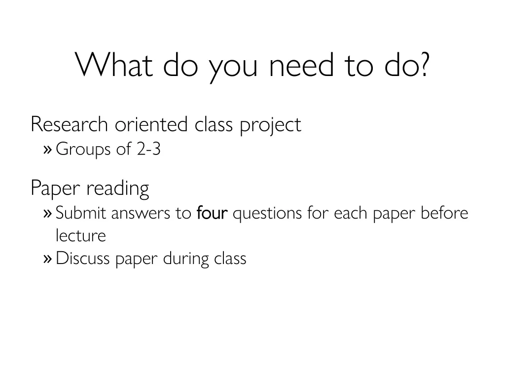 what do you need to do