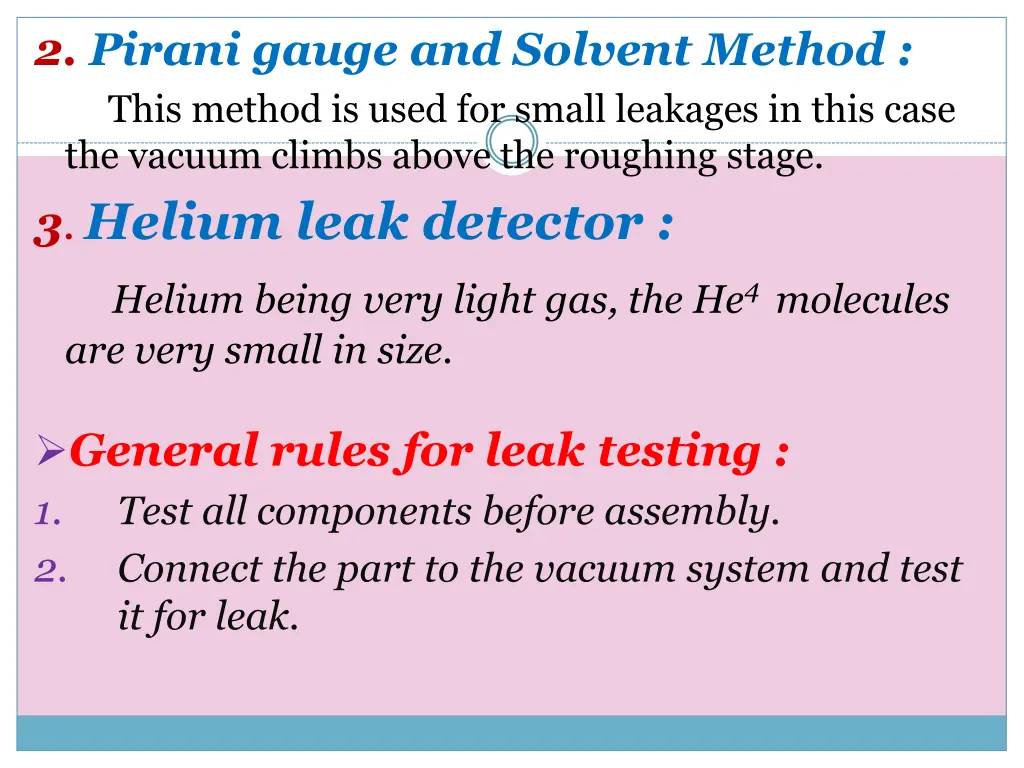 2 pirani gauge and solvent method this method
