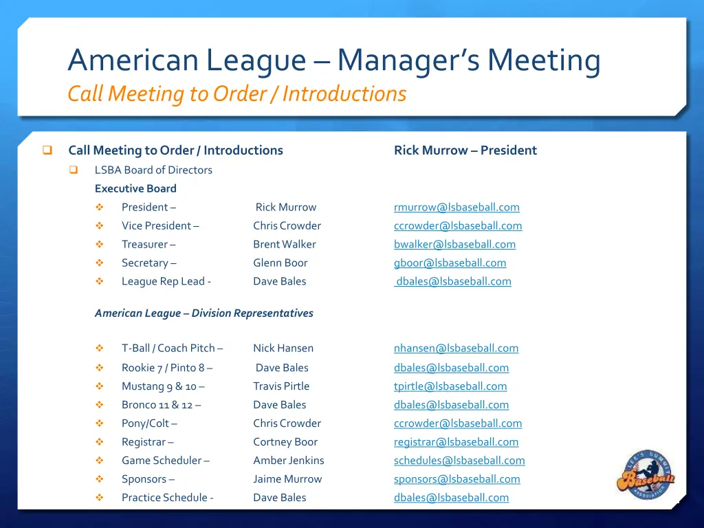 american league manager s meeting call meeting