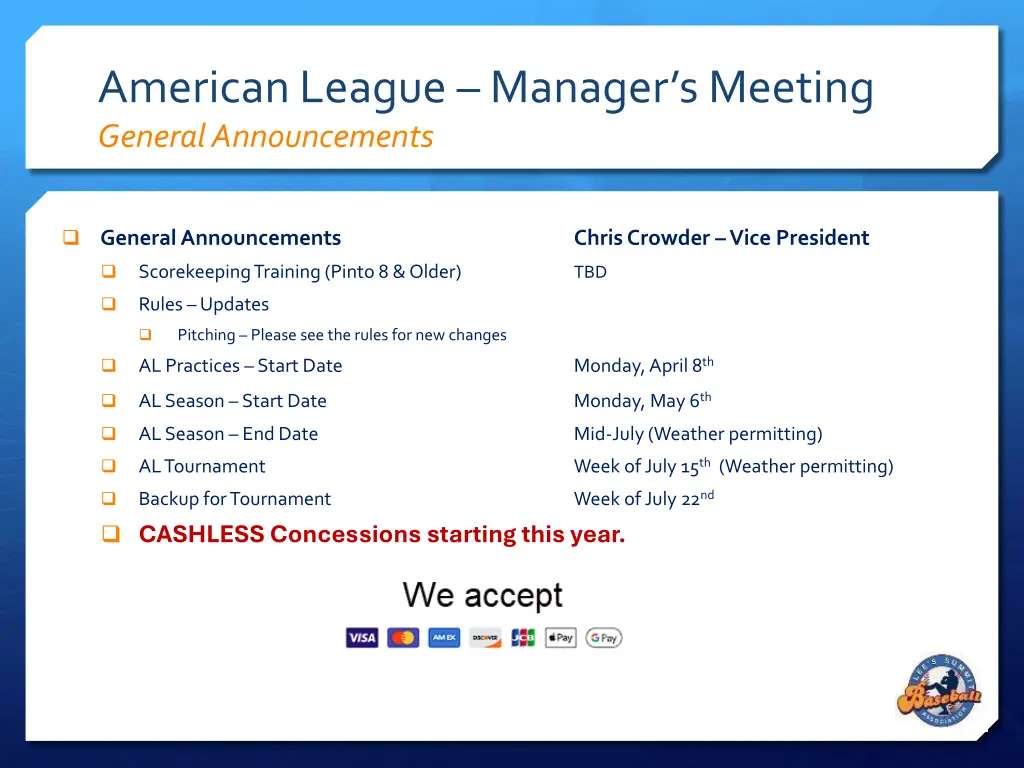american league manager s meeting general