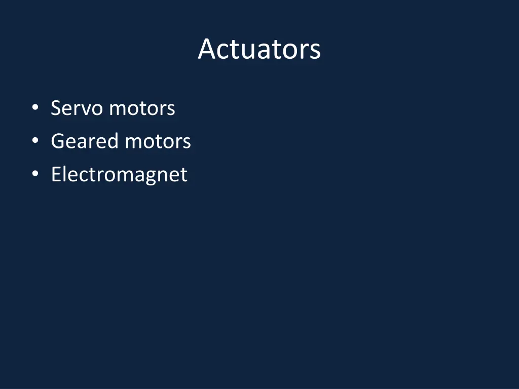 actuators