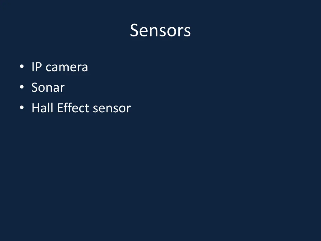 sensors