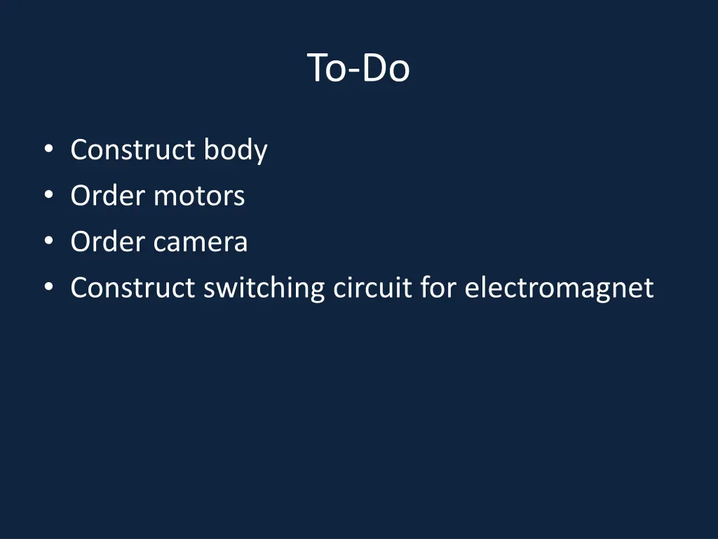 to do
