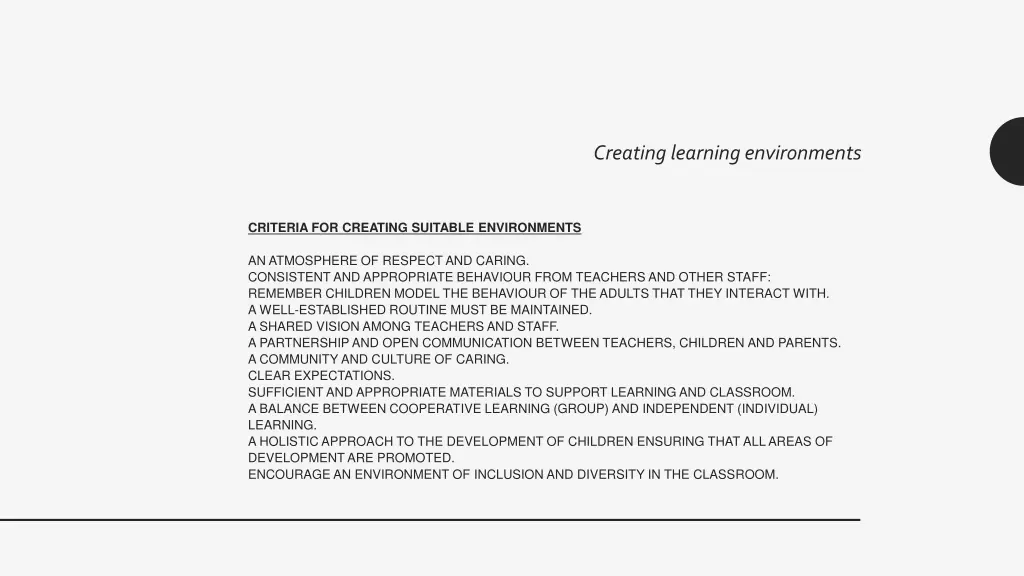 creating learning environments 2
