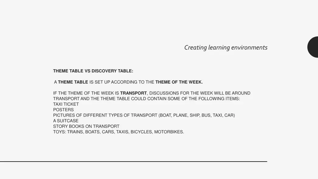 creating learning environments 9