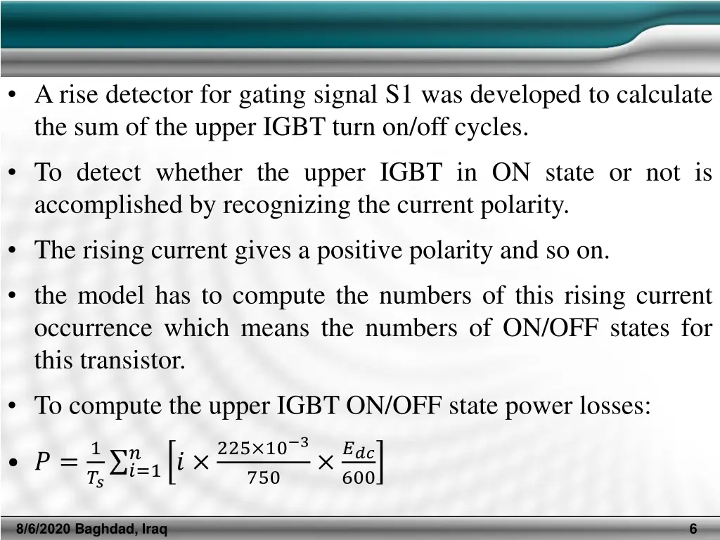 a rise detector for gating signal