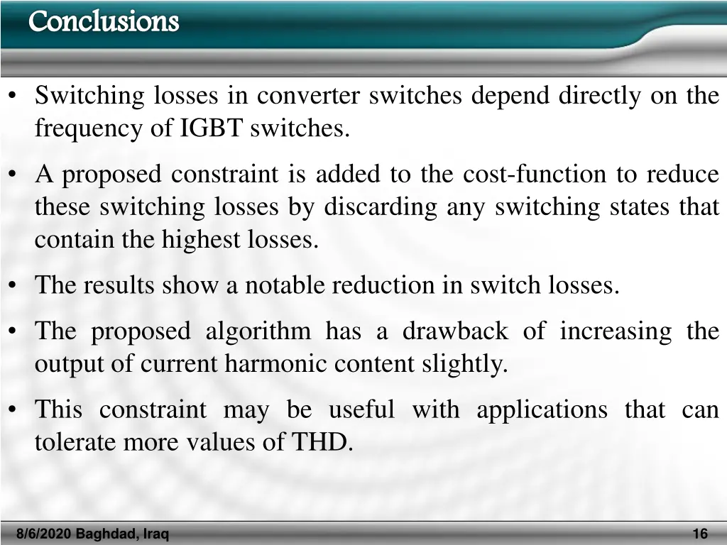 conclusions