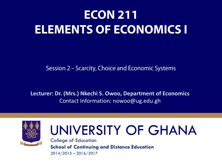 lecturer dr mrs nkechi s owoo department
