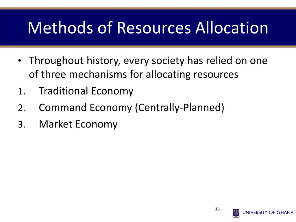 methods of resources allocation