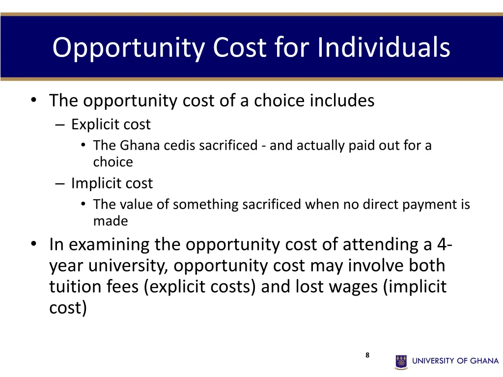 opportunity cost for individuals 1