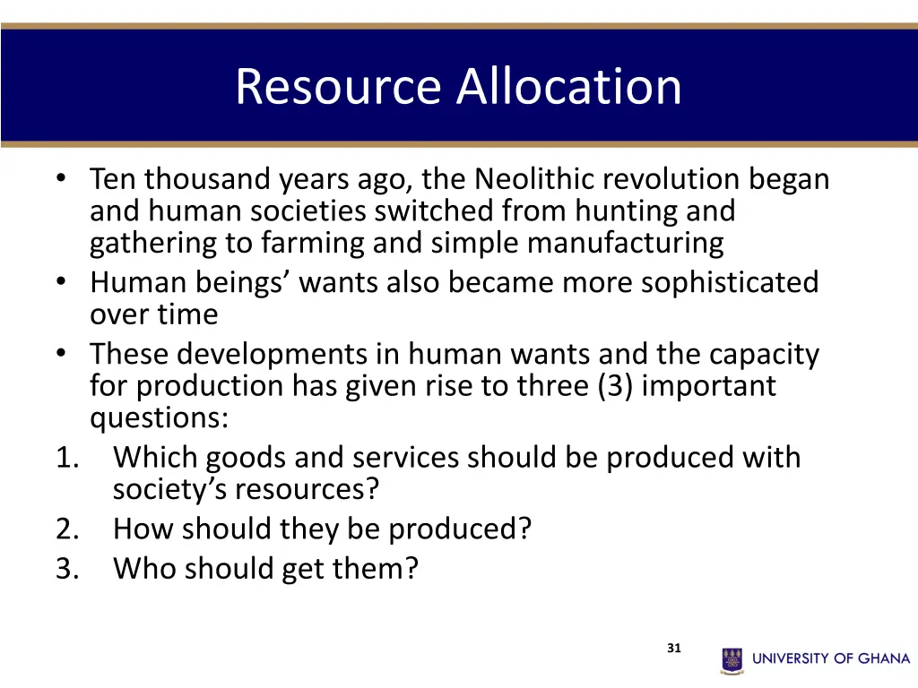 resource allocation
