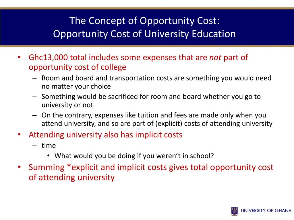 the concept of opportunity cost opportunity cost