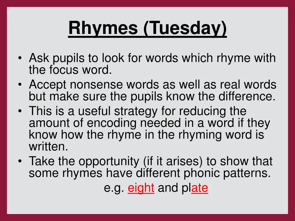 rhymes tuesday