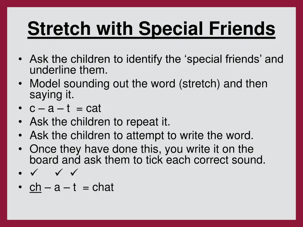 stretch with special friends