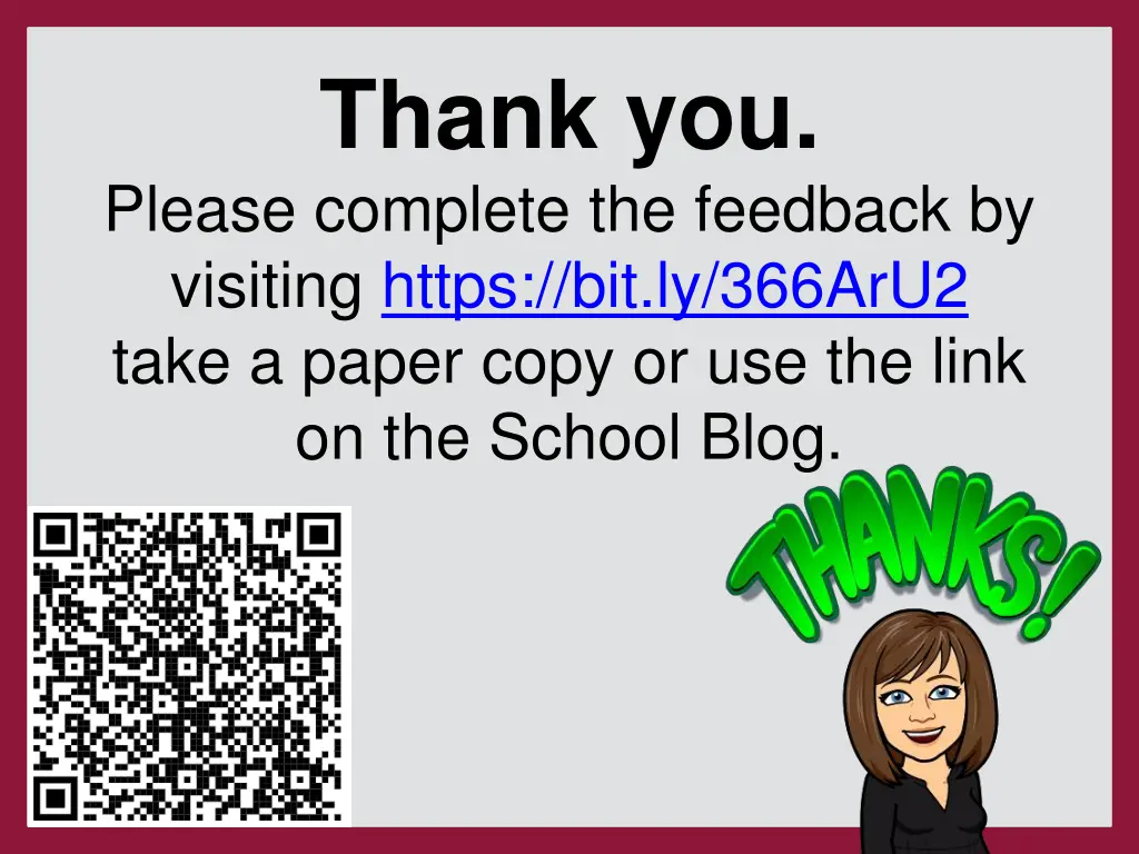 thank you please complete the feedback