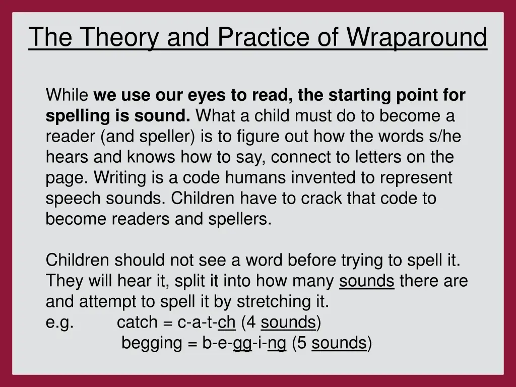 the theory and practice of wraparound