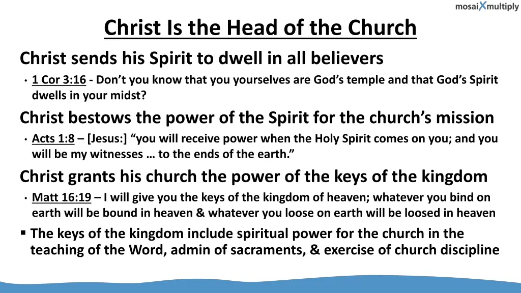 christ is the head of the church 1