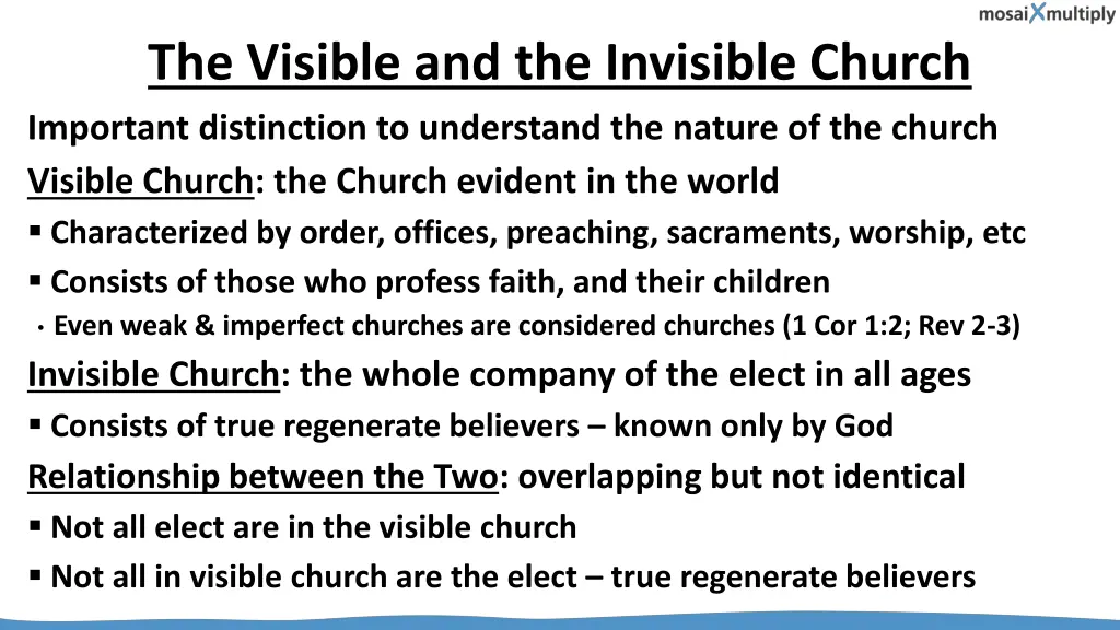 the visible and the invisible church