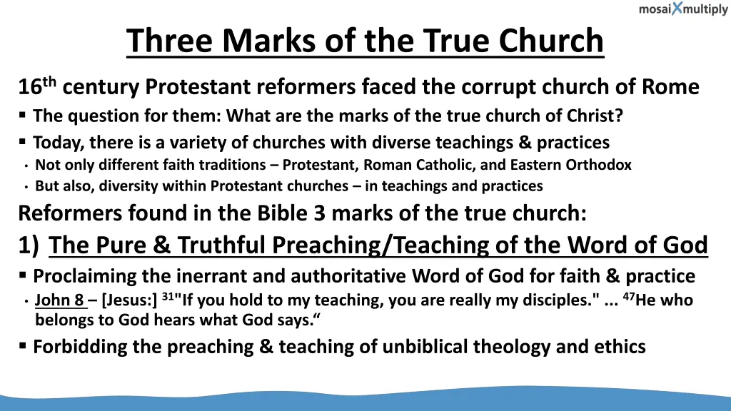 three marks of the true church