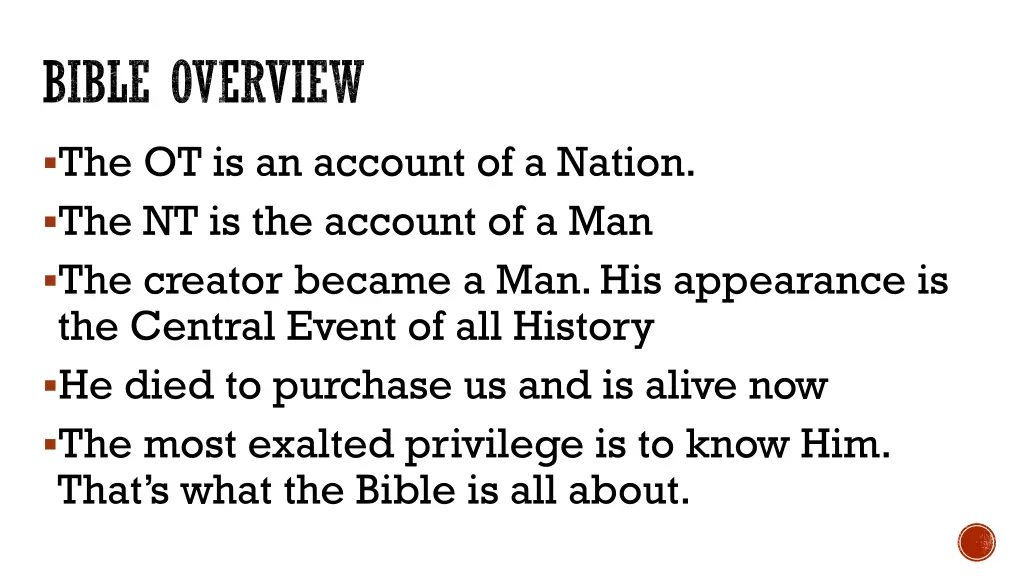 bible overview 2