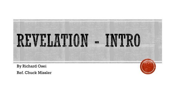 revelation intro