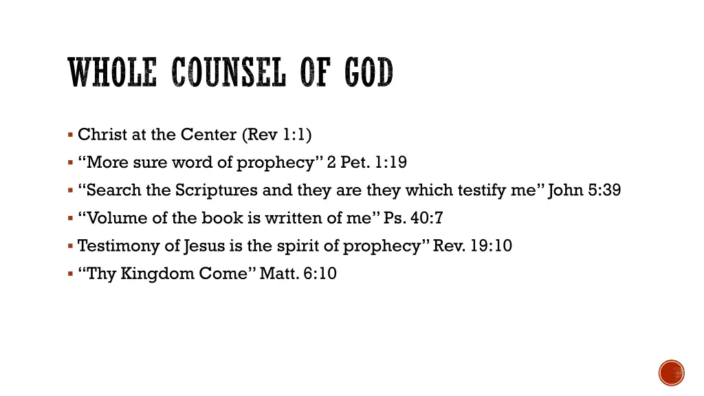 whole counsel of god
