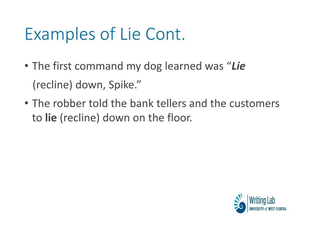 examples of lie cont