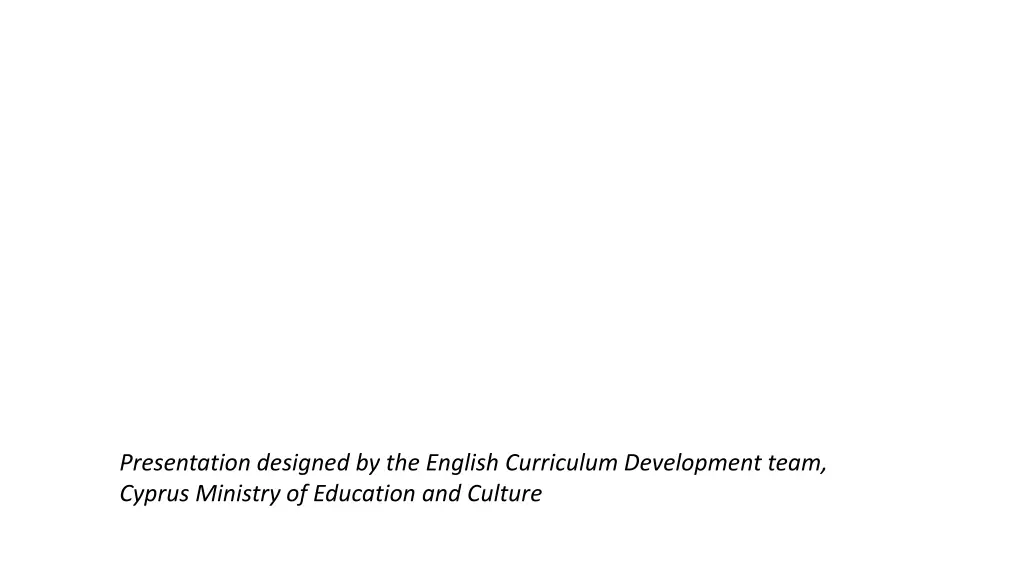 presentation designed by the english curriculum