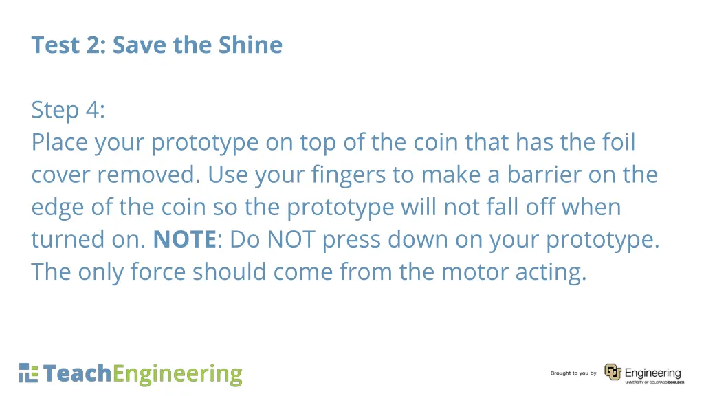 test 2 save the shine 4