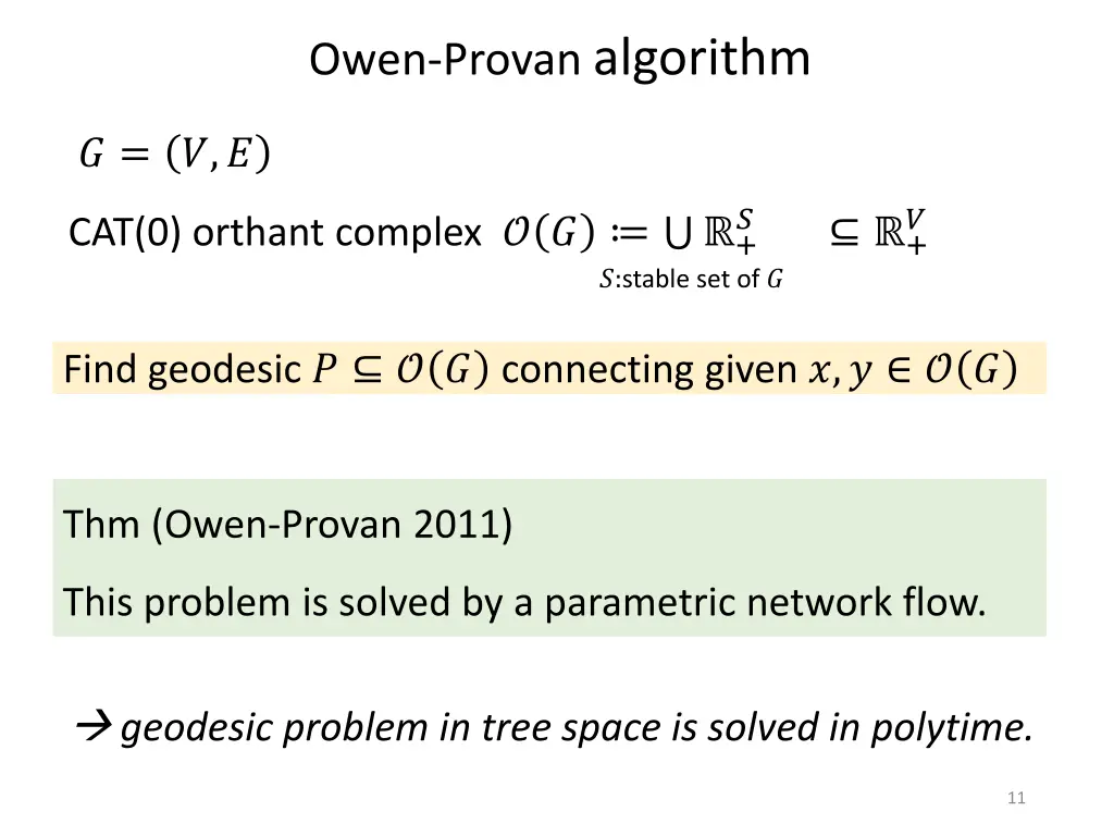 owen provan algorithm